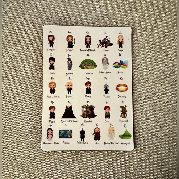 Lord of the Rings Alphabet Magnet - Picture 6 of 6